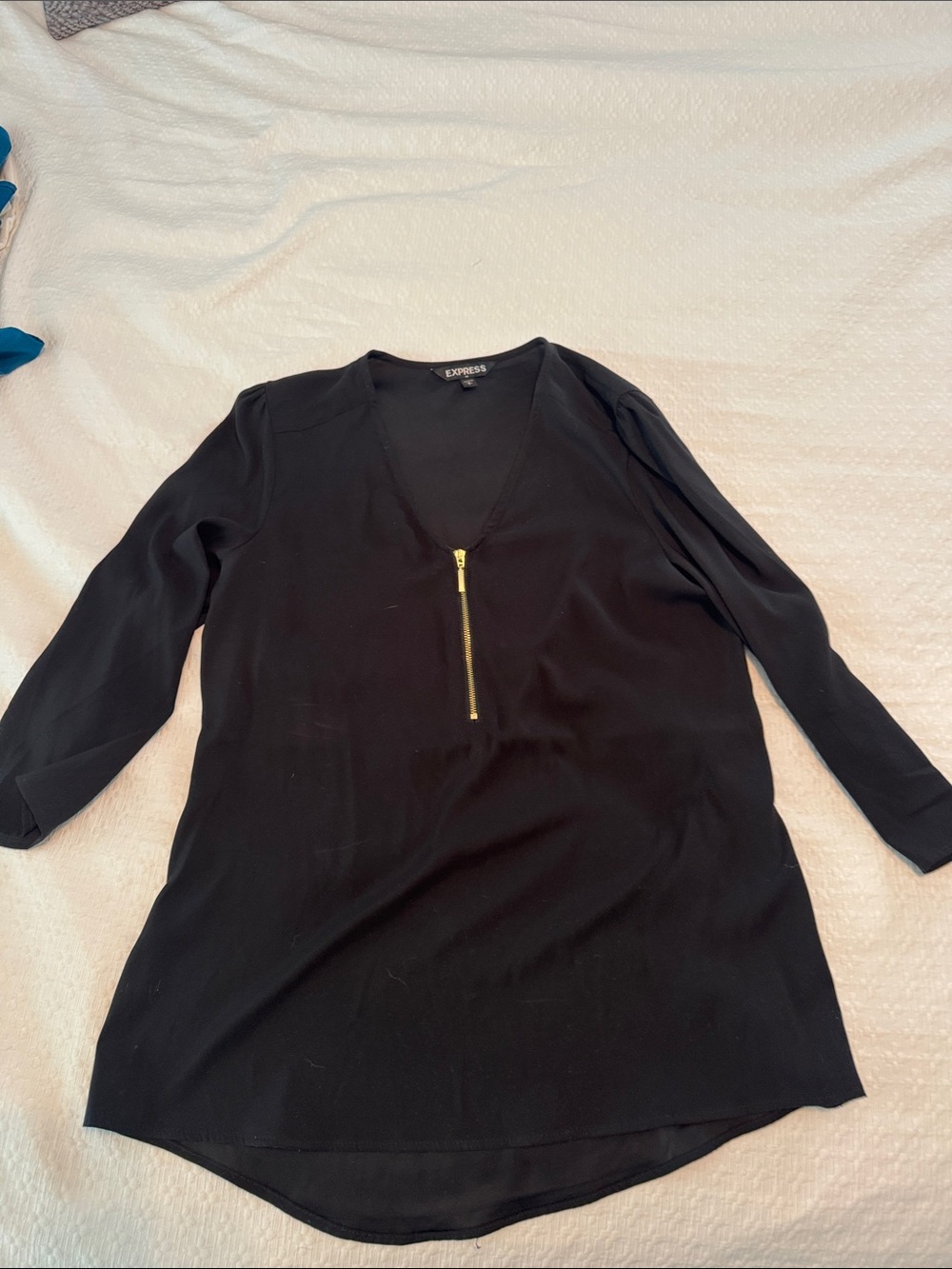 EXPRESS zip front blouse